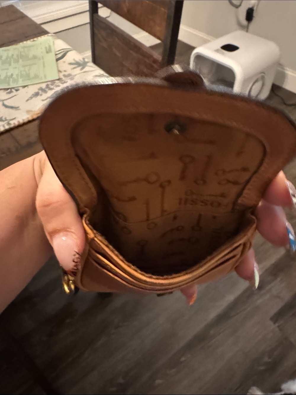 Fossil Mustard Yellow Leather Mini Wallet - Picture 5 of 5
